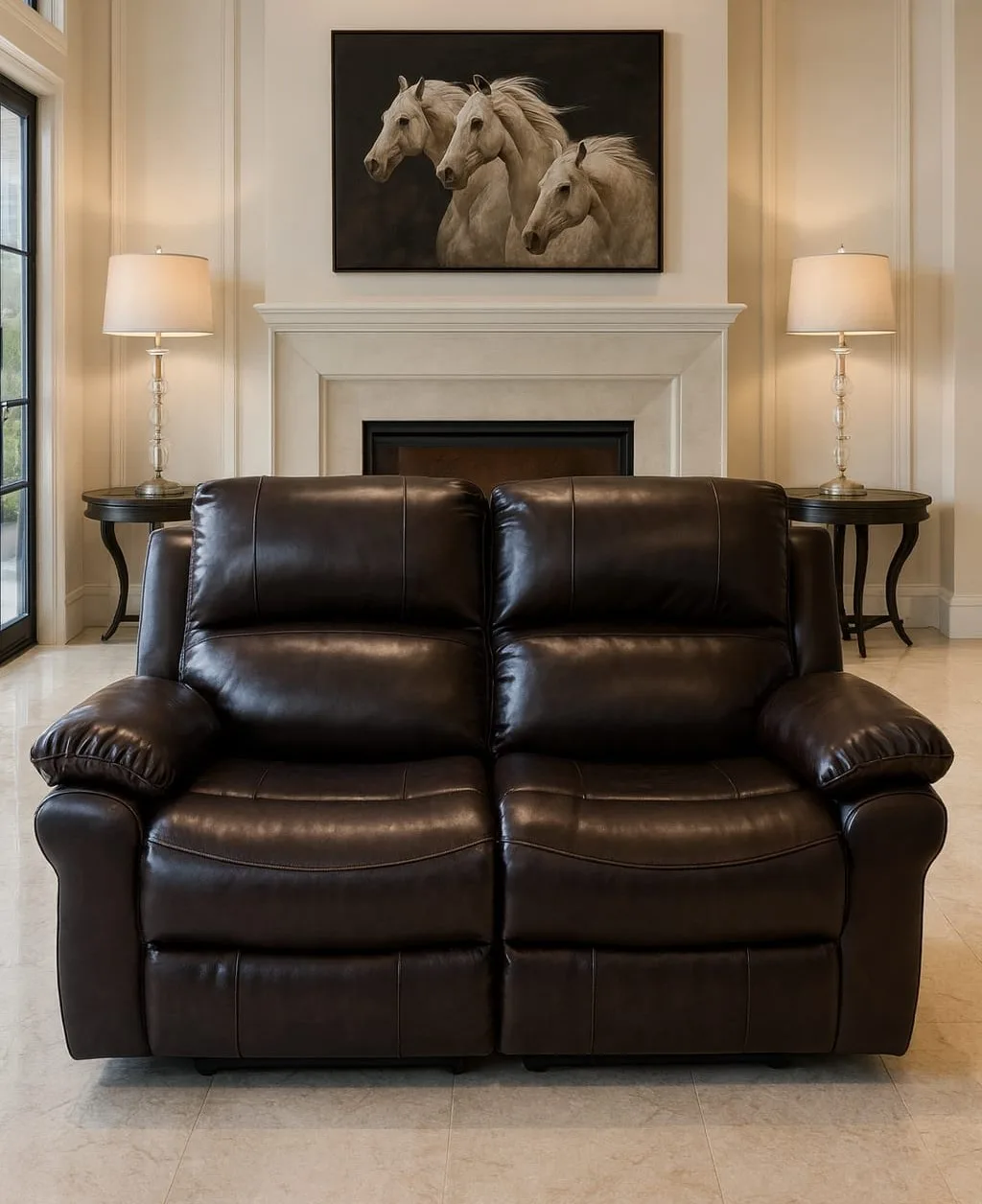 Recliner sofa in the living room